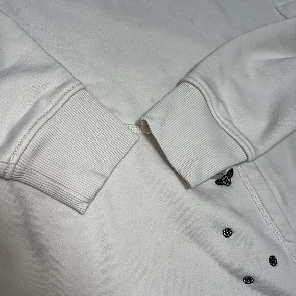 Carhartt Women’s Midweight Hoodie Sweatshirt Floral Patch Beige Relaxed XL - Picture 5 of 6